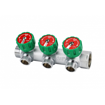 VMMM01-C05043 Коллектор 3/4"х1/2" с вентил с 3-мя вых. ник. Varmega VMMM01-C05043 Коллектор 3/4"х1/2" с вентил с 3-мя вых. ник. Varmega