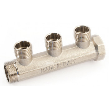 Коллектор 3/4"ПМ х 1/2"П никель