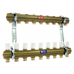 R553D Коллектор 1"х3/4"Ek. для радиат. отопл, 9 контуров Giacomini R553D Коллектор 1"х3/4"Ek. для радиат. отопл, 9 контуров Giacomini