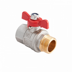 BV.914 Шаровый кран  1/2"ПМ бабочка  MVI  ГОСТ