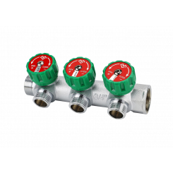 VM14603 Коллектор 3/4"х1/2" с вентил с 3-мя вых. ник. Varmega VM14603 Коллектор 3/4"х1/2" с вентил с 3-мя вых. ник. Varmega