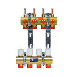 R553F Коллектор 1"х3/4"Ek. c расходомерами для нап. отопл,  7 контуров  Giacomini