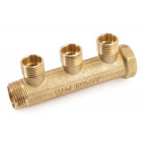 270061H Коллектор 3/4" с 3-мя вых. 1/2" н/рез. ЛАТУНЬ GF 270061H Коллектор 3/4" с 3-мя вых. 1/2" н/рез. ЛАТУНЬ GF