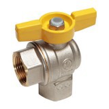 R783G Шаровый кран угловой 3/4"ММ желтая бабочка  Giacomini