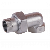 R19 Американка угловая  1/2"ПМ с тефлоновой прокладкой, ХРОМ Giacomini